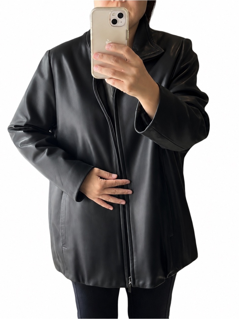 LNR Women Exclusively‎ For Nordstrom Leather Jacket size P/M
